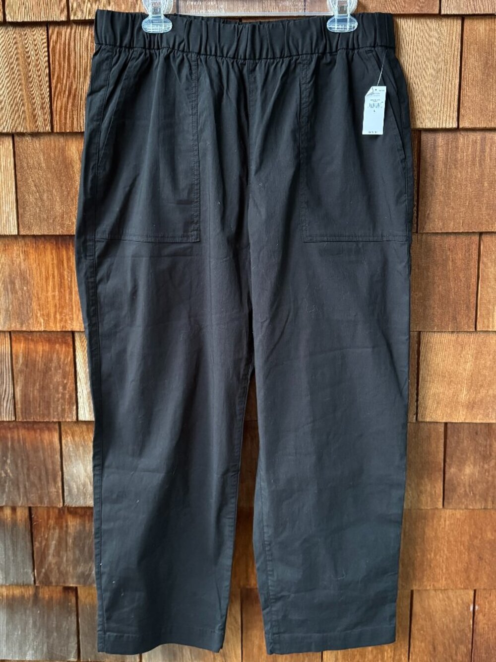 NWT GAP Black Pull On Elastic Waist Off Duty Trousers in Women's Large